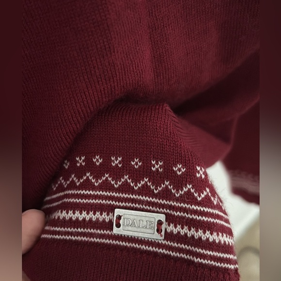 Dale of Norway Hedda Fair Isle Cardigan Sweater Long Sleeve Merino Wool Medium - Picture 6 of 10